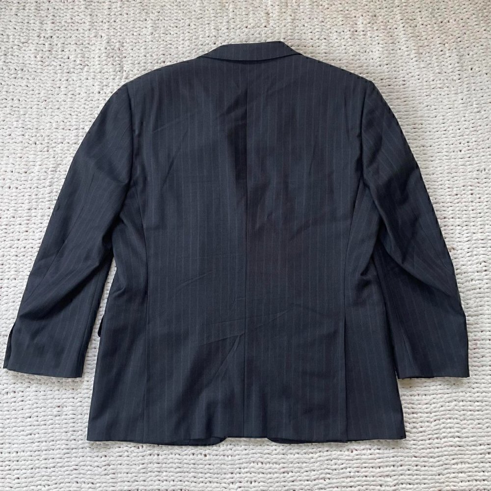 Ermenegildo Zegna 100% Wool Men's Pin Stripe Blazer Suit Jacket - Large - Picture 4 of 7